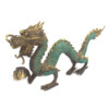 figurka smoka feng shui z mosiadzu 27 cm smok z kula