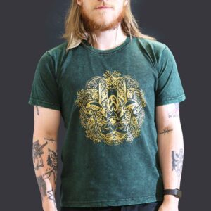 Koszulka Stone Washed L – Hamsa – Zielona