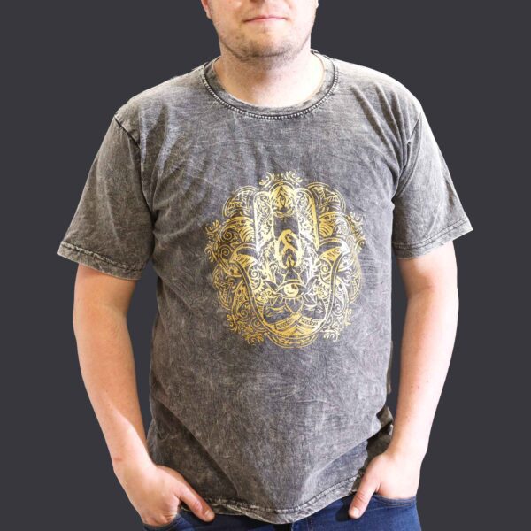 Koszulka Stone Washed XL – Hamsa – Ciemnoszara