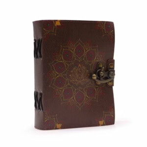 notes skorzany mandala z lotosem
