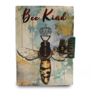 notes skorzany 18 cm napis bee kind