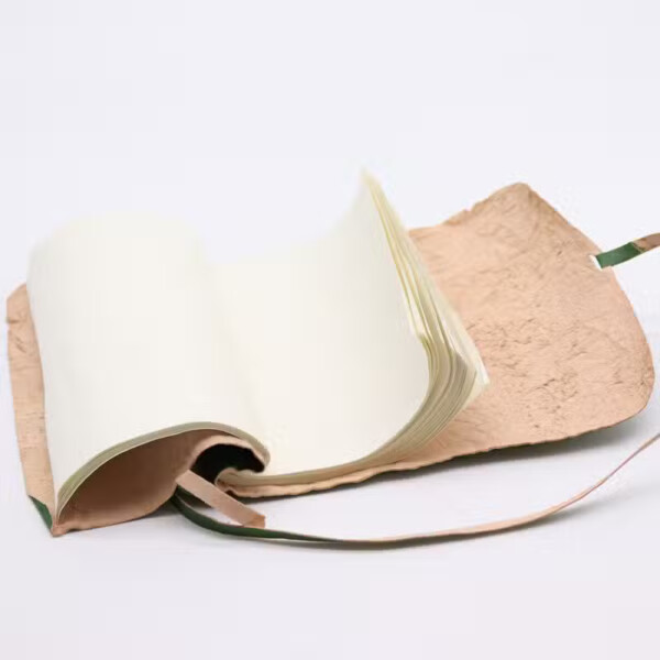 notes skorzany zwijana zielona skora