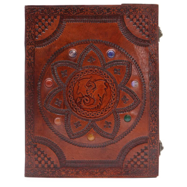notes skorzany smok mandala i kamienie czakr