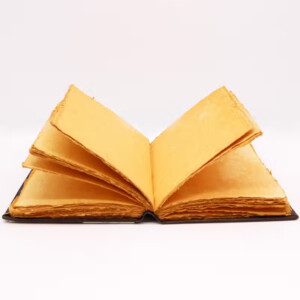 notes skorzany brazowa skora z roza