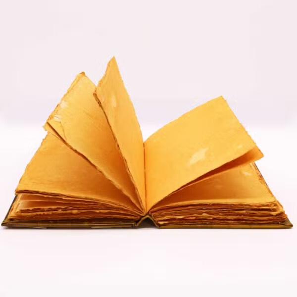 notes skorzany kawowa skora z sowa