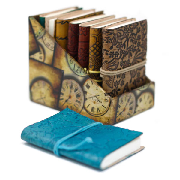 notes skorzany mini 10x7,5 cm wzor losowy