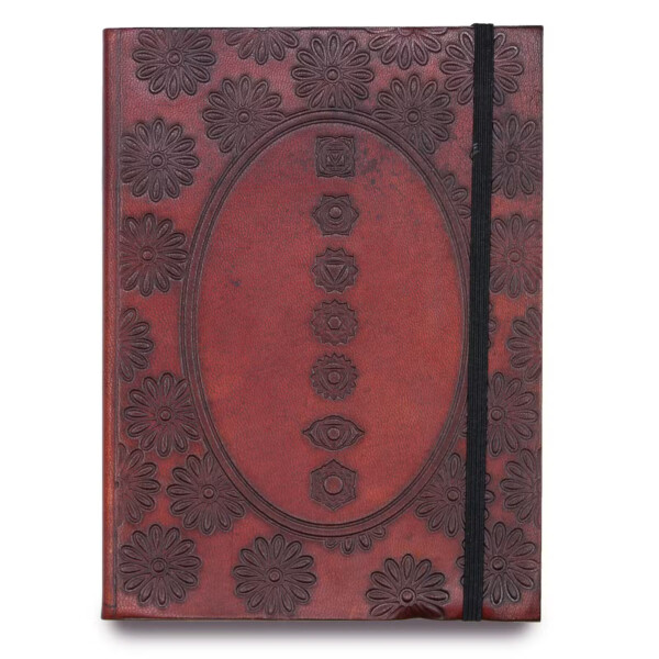 notes skorzany z paskiem mandala czakr