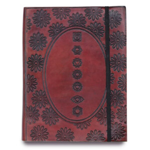 notes skorzany z paskiem mandala czakr