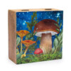 pudelko z drewna mango 15 x 17 5 x 8 cm grzyby turkusowy