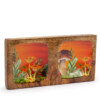 tacka na drobiazgi z drewna mango 20 x 10 x 2 5 cm grzyby bordowy