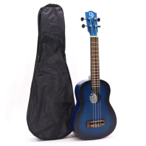 ukulele dekoracyjne czterostrunowe niebieski gradient