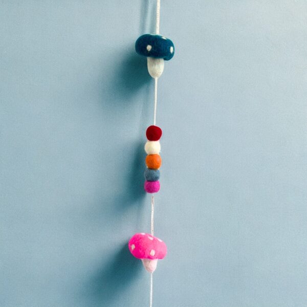 Filcowa Zawieszka na Ścianę – Grzybki (losowe kolory)