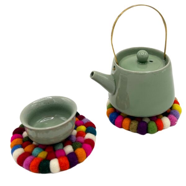 Filcowe Podkładki Okrągłe – 10 cm Kolorowe (zestaw 4 szt.)