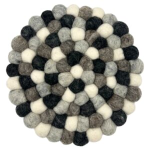 Filcowa Podkładka Okrągła – 20 cm Szara