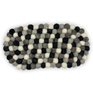 Filcowa Podkładka Owalna – 38x18 cm Szara