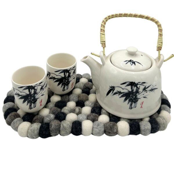 Filcowa Podkładka Owalna – 38×18 cm Szara