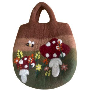 Filcowa Torebka Ogród Grzybów – 35x27 cm