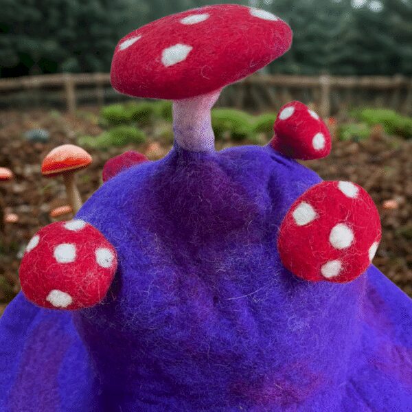 Kapelusz Grzybek z Filcu – Bardzo Fioletowy