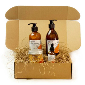 zestaw pielęgnacyjny z witaminą C żel balsam serum pianka