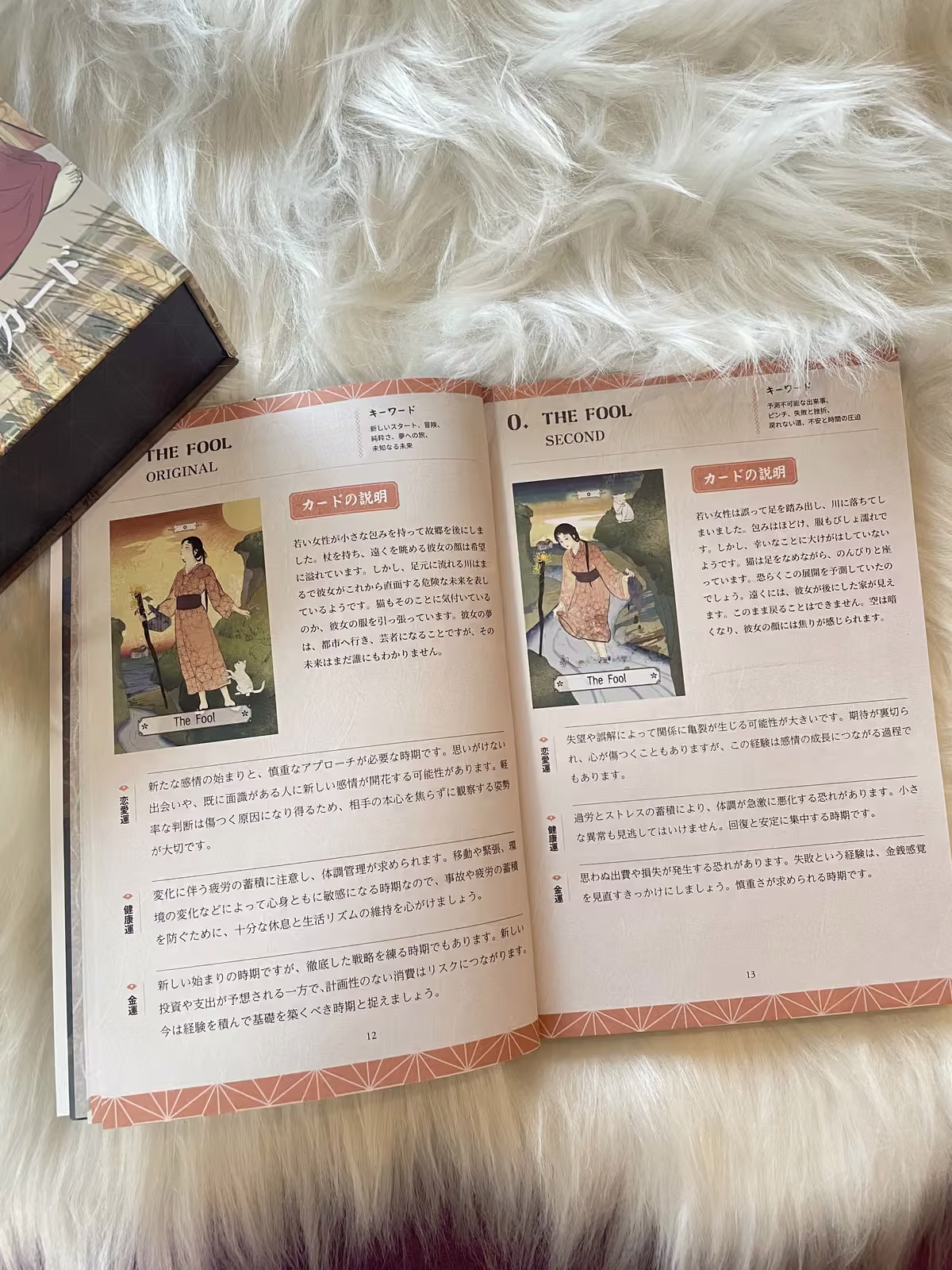Talia tarota OIRAN Tarot Cards Double Major karta Głupiec wersja podstawowa i druga interpretacyjna